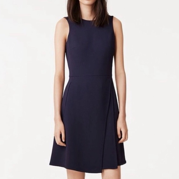 Tory Burch Dresses & Skirts - Tory Burch Erin Crepe Navy Blue Sleeveless Mini Dress Size 8